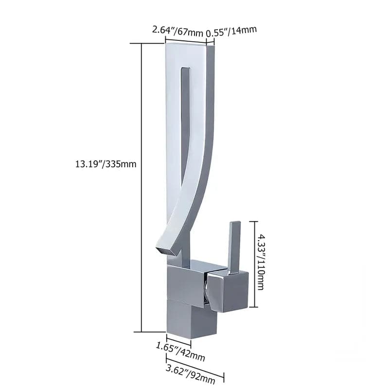 SingleHandleSingleHoleBathroomSinkFaucetwith#Chrome