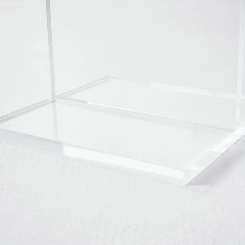 Square Clear Acrylic End Table Modern Side Table