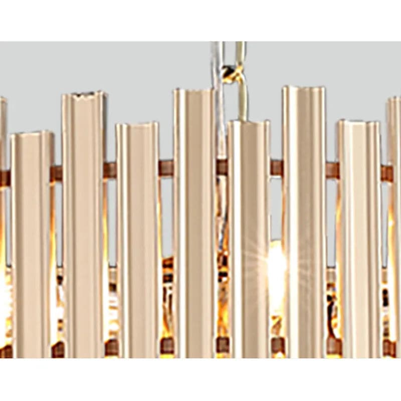 Lustre moderne en cristal à 16 lumières avec chaîne réglable en or