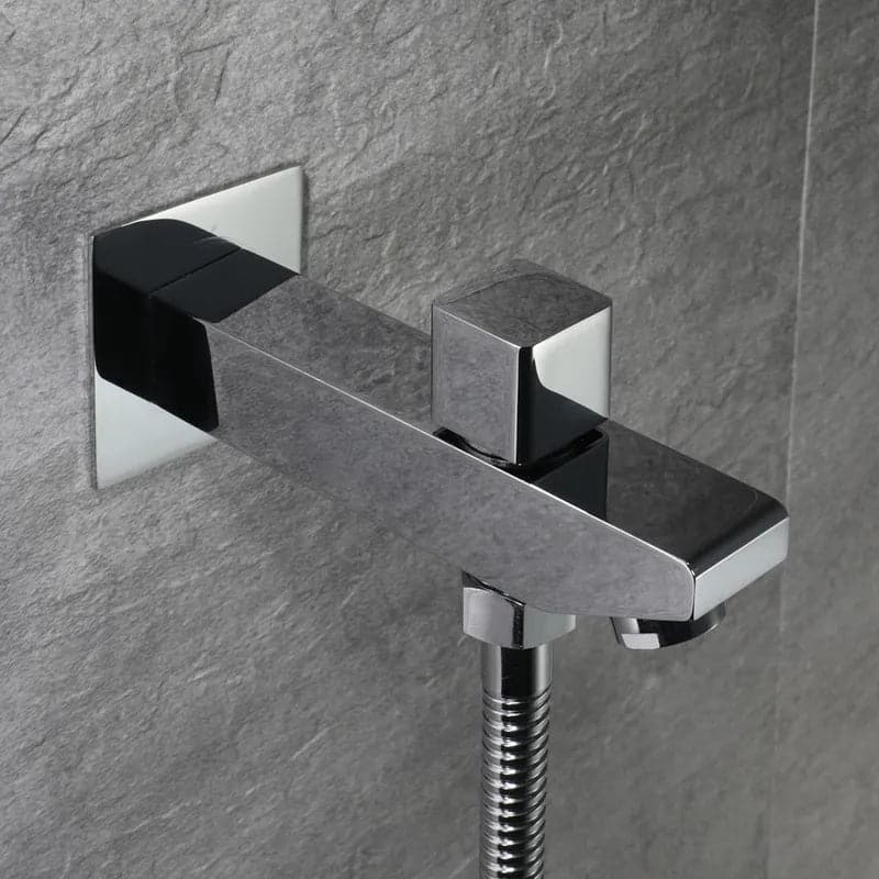 Wall-Mounted 23 Inch Thermostatic Shower System in Gold 4 Functions #Chrome