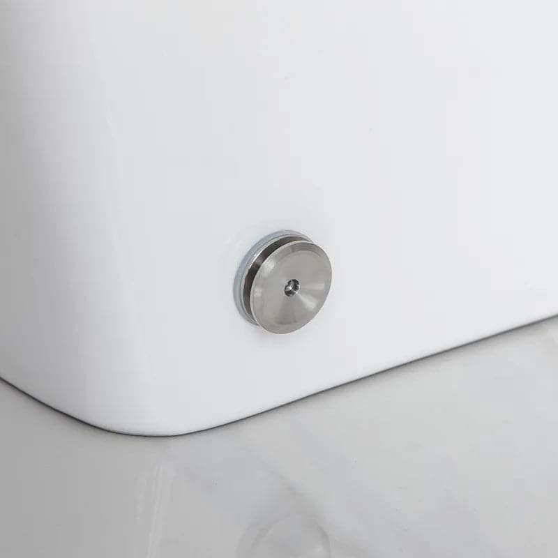 Toilette carrée monobloc intelligente blanche avec télécommande et couvercle automatique